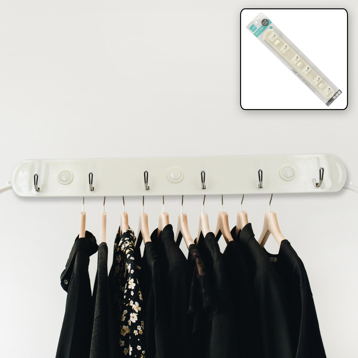 4041 Multipurpose hangers, Wall Door Hooks Rail for Hanging Clothes for Hanging Hook Rack Rail, Extra Long Coat Hanger Wall Mount for Clothes, Jacket, Hats, 6 Hook 4041 Multipurpose hangers, Wall Door Hooks Rail for Hanging Clothes for Hanging Hook Rack Rail, Extra Long Coat Hanger Wall Mount for Clothes, Jacket, Hats, 6 Hook